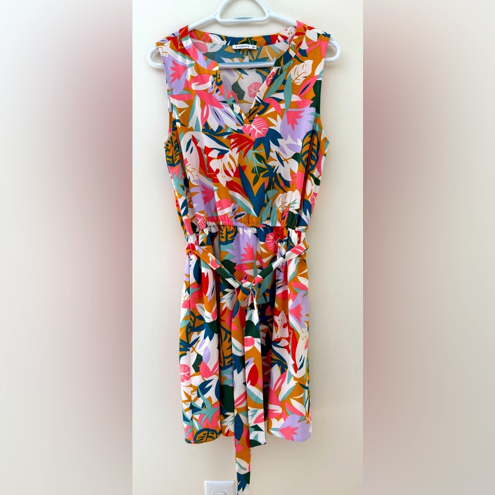 Staccato Tropical Sleeveless Dress